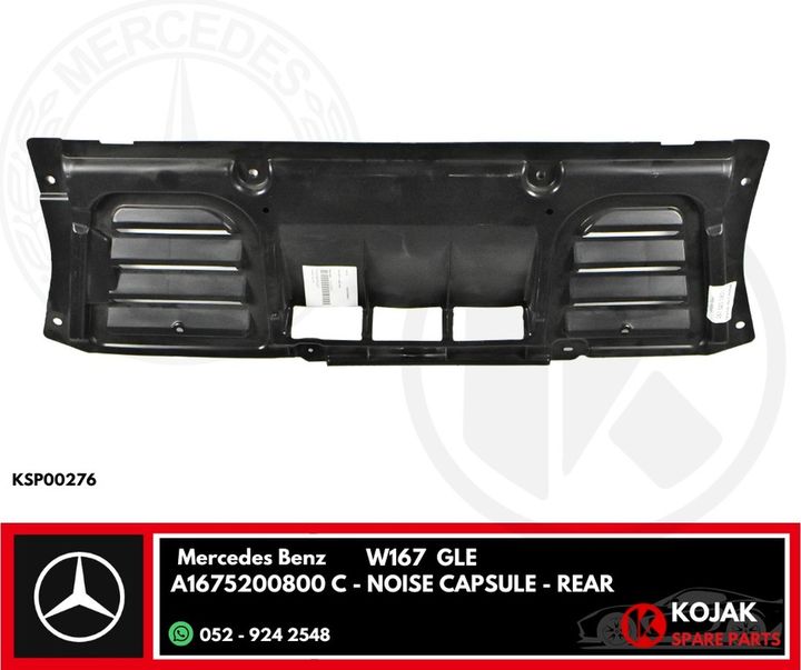 Mercedes Benz W167 GLE Rear Noise Capsule Underbody Panel