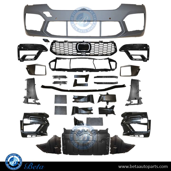 BMW M5 F90 LCI (2021-2023), Front Bumper with Park Assist, China, 51118081776