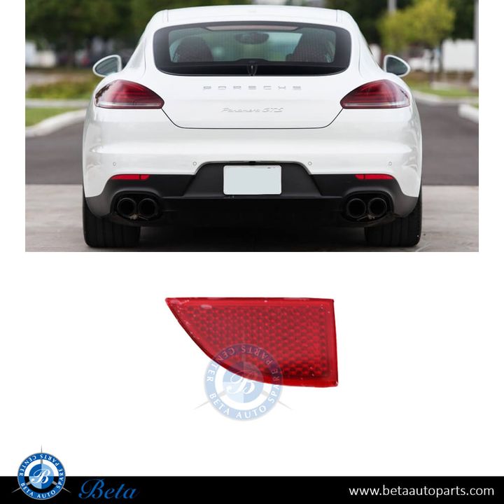 Porsche Panamera (2014-2016), Rear Bumper Reflector - Small (Right), China, 97063149001