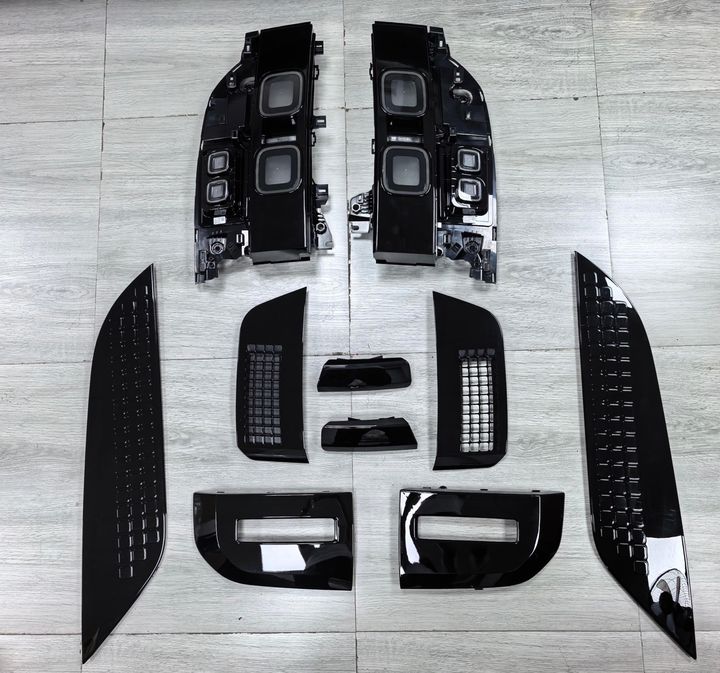 Land Rover Defender L663 Gloss Black Exterior Trim & Light Kit