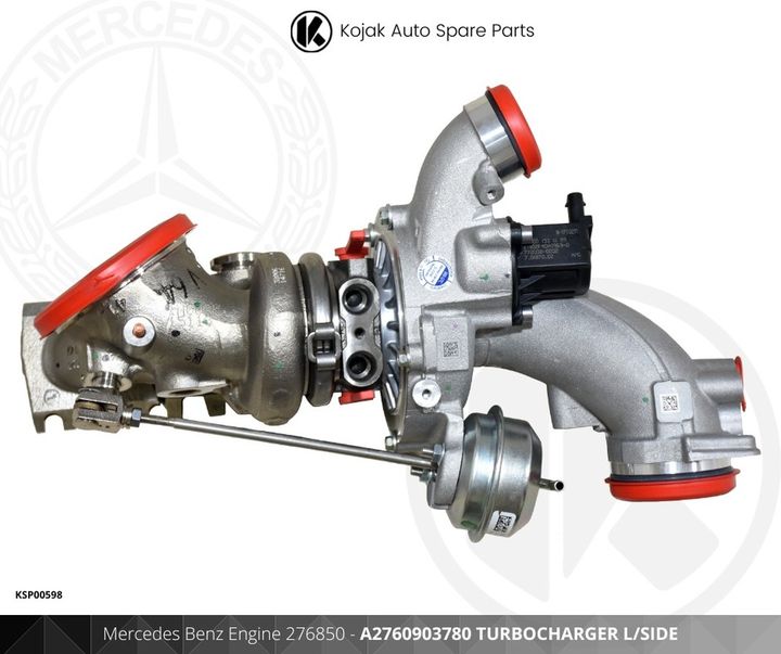 Mercedes Benz Engine 276850 Turbocharger Left Side