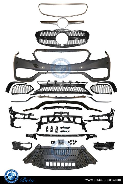 Mercedes E-Class W212 (2014-2016), Front Bumper with Radiator Grille E63 OE Type, China, 2128852938