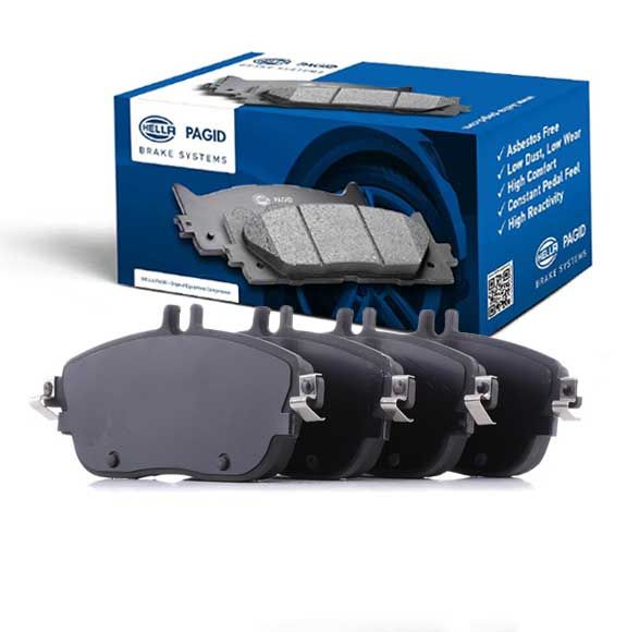 Hella Pagid (HELLA # 8DB355019721) FRONT DISC BRAKE PAD SET For Mercedes Benz 0004203002