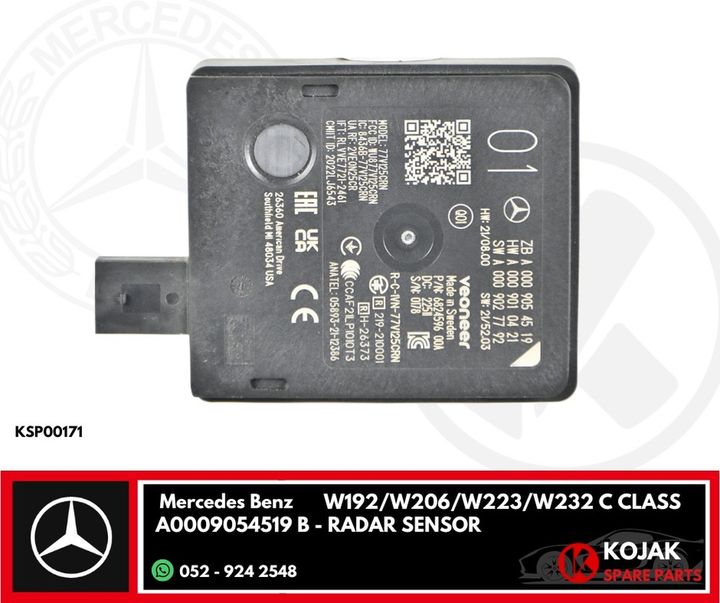 Mercedes Benz Radar Sensor A0009054519 B