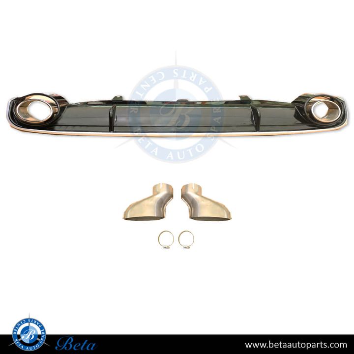 Audi A7 (2011-2014), Rear Diffuser RS7 Look with Exhaust Tips for Standard Bumpers, China, 4G8807521A