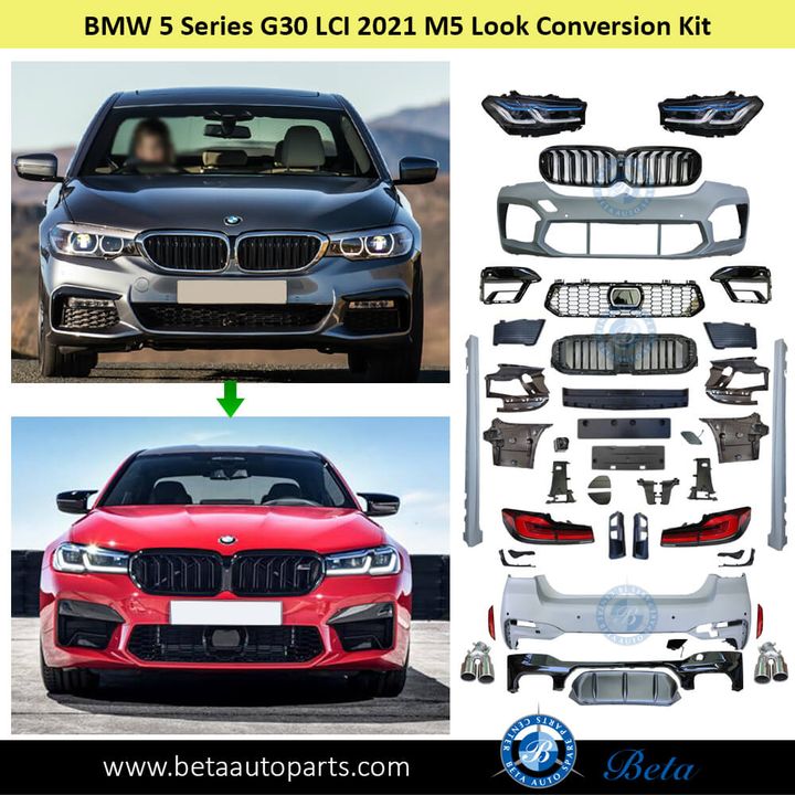 BMW 5 Series G30 (2017-2020), Body Kit Conversion Upgrade to 2021 M5 Look, China