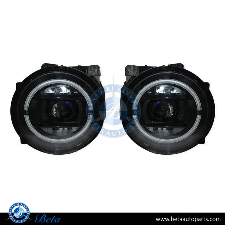 Mercedes G-Class W463 (2018-Up), Headlamps Upgrade From Static LED to Dynamic LED (Black), China, 4639060501 / 4639060601