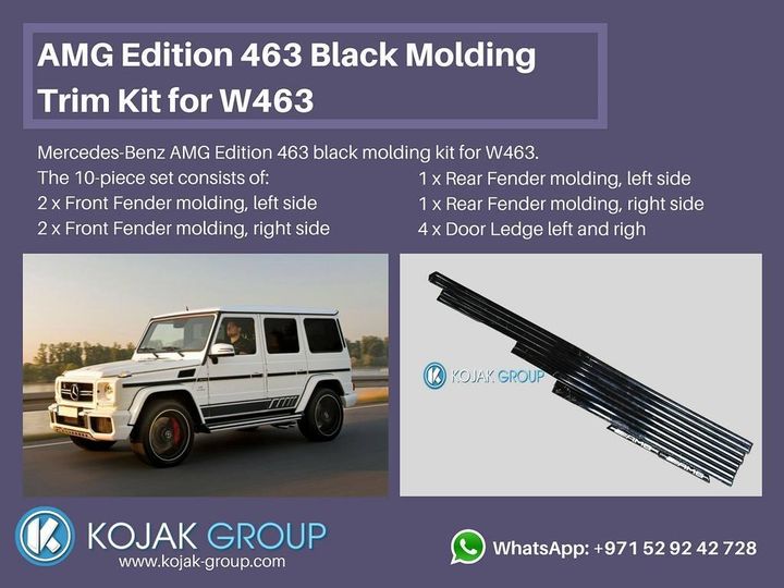 AMG Edition 463 Black Molding Trim Kit for W463