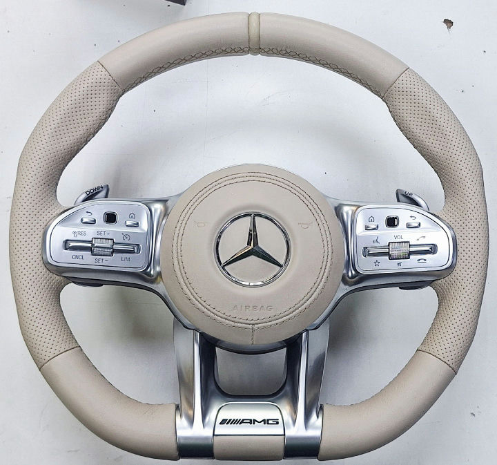 Mercedes-Benz AMG Steering Wheel Beige Leather with Airbag