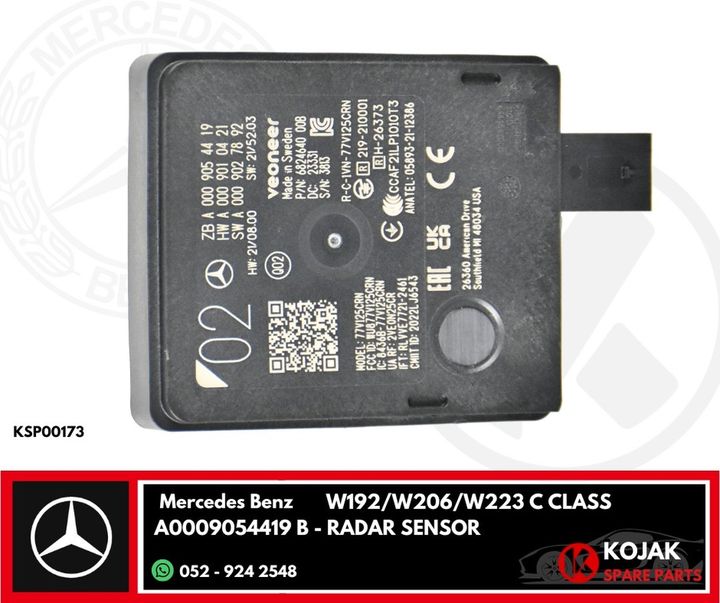 Mercedes-Benz Radar Sensor for C-Class W192/W206/W223