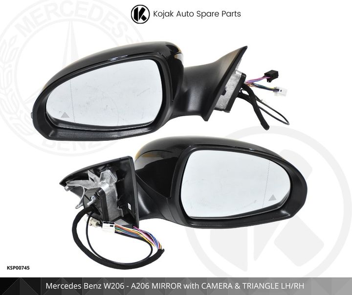 Mercedes Benz W206 / A206 Side Mirror (LH/RH) with Camera & Blind Spot Monitor