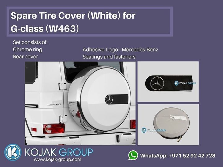 Spare Tire Cover (White) for Mercedes-Benz G-class W463
