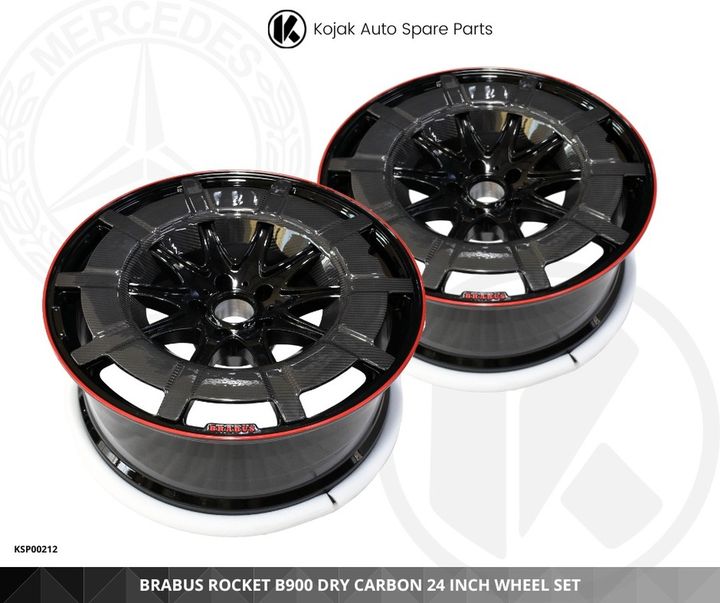 Brabus Rocket B900 Dry Carbon 24 Inch Wheel Set