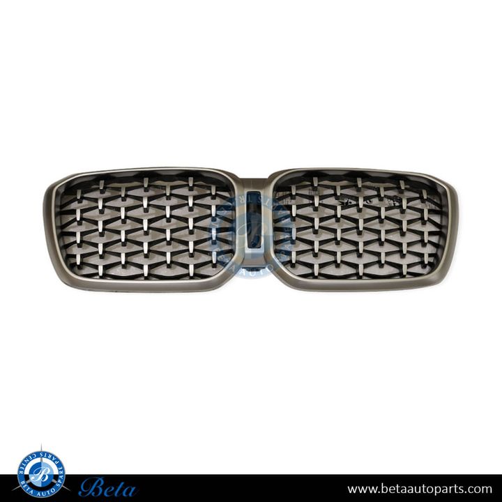 BMW X4 G02 LCI (2022-Up), Radiator Grille Stars Look with Camera Hole Fit for Standard and M-Tek (Silver), China, 51135A20763