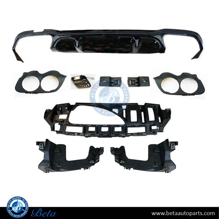 Mercedes E-Class W213 (2021-2023), Rear Diffuser AMG E53 for Normal AMG (Black), China, 2138855205
