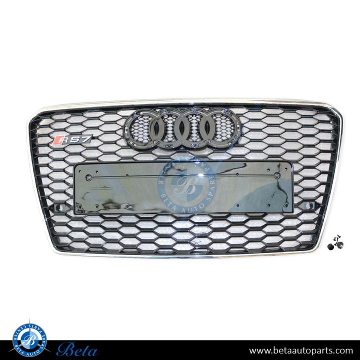 Audi A7 (2011-2014), Radiator Grille RS7 Look (Black and Chrome), China, 4G8853651C