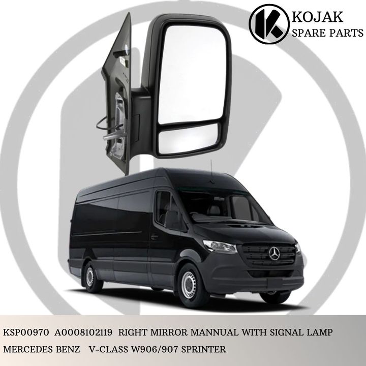 Right Side Mirror Manual with Signal Lamp for Mercedes-Benz Sprinter W907