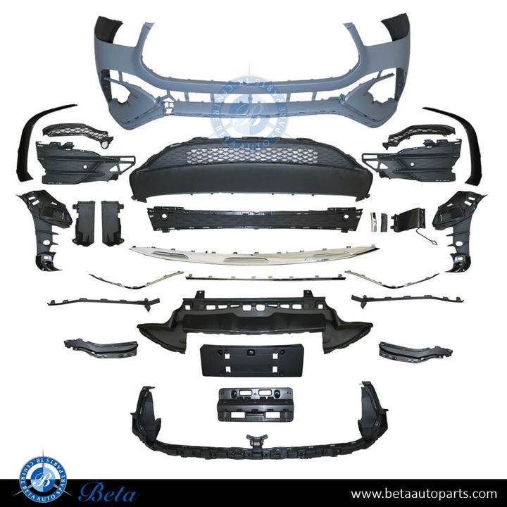Mercedes GLE-Class W167 / C167 (2024-Up), Front Bumper AMG GLE53 with Park Assist, China, 1678850010