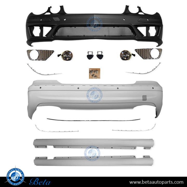 Mercedes E-Class W211 (2006-2009), Body Kit Upgrade to AMG E63 with PDC / Washer (Steel Mesh), Taiwan