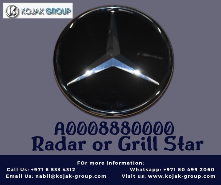 Mercedes-Benz Radar or Grill Star Emblem