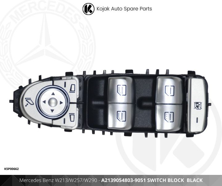 Mercedes Benz W213/W257/W290 Door Window Mirror Switch Block