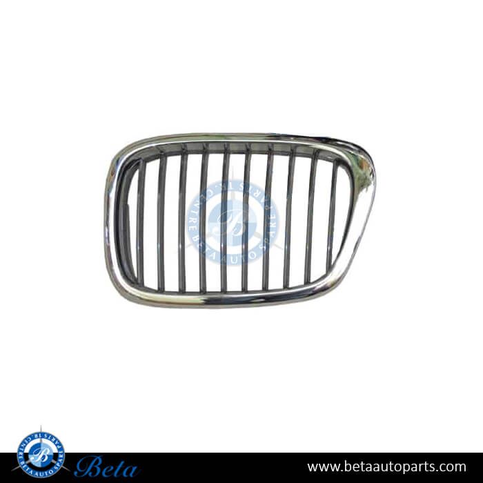 BMW 5 Series E39 (1996-2000), Radiator Grille - Black and Chrome (Left), Taiwan, 51132497261 / 51138184531