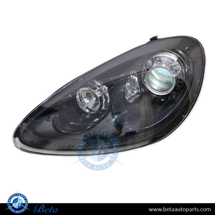Porsche Cayenne (2011-2014), Headlamp Adaptive Xenon with Wire - Black (Left), China, 95863117700
