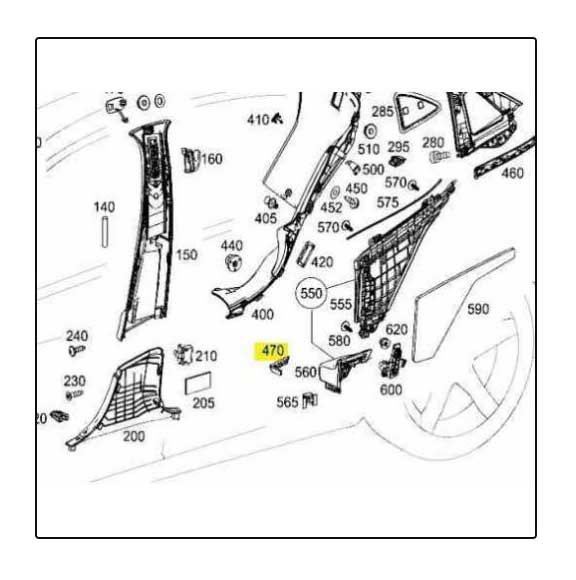 Mercedes Benz Genuine TRIM STRIP 2227304880