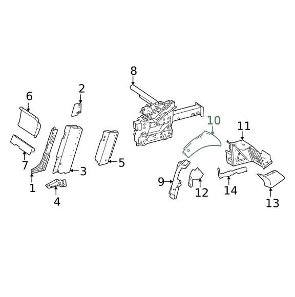 Mercedes Benz Genuine WHEEL WELL 1906102401