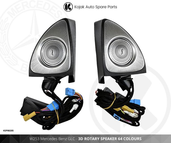 Mercedes-Benz GLC W253 3D Rotary Burmester Speakers with 64-Colour Ambient Lighting (Pair)