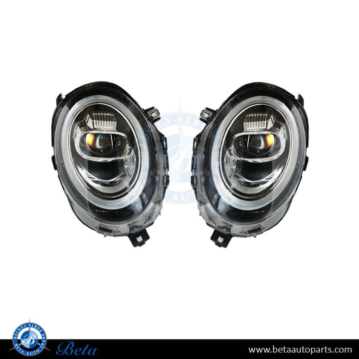 Mini Hatch F55 / F56  (2014-2017), Headlamp Upgrade from Normal to 2019 Full LED Look (Black), China, 63117298311 / 63117298312
