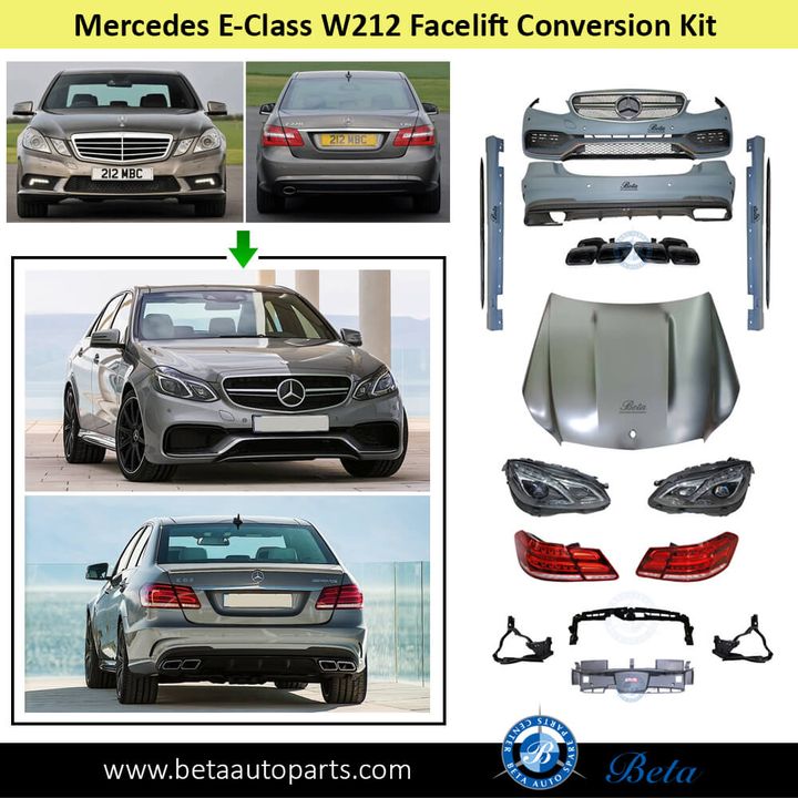 Mercedes E-Class W212 (2010-2013), Body Kit Conversion Upgrade to 2014 AMG E63 Look, China
