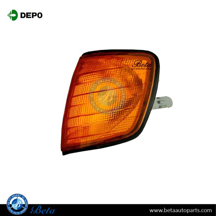 Mercedes E-Class W124 (1986-1995), Corner Lamp without Socket - Yellow (Left), Depo, 1248260043