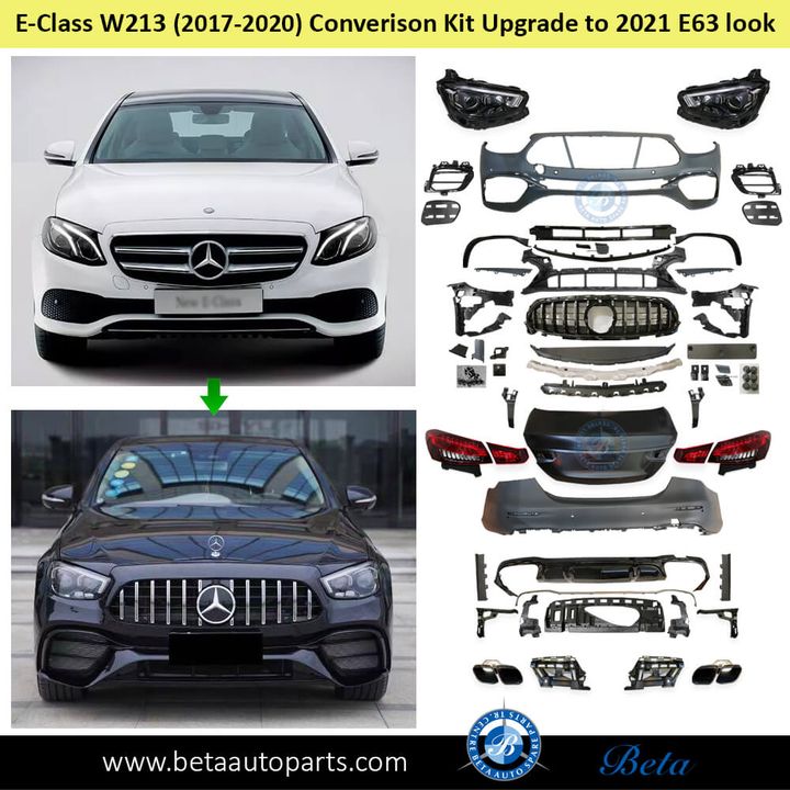 Mercedes E-Class W213 (2017-2020), Body Kit Conversion Upgrade to 2021 AMG E63 Look, Taiwan