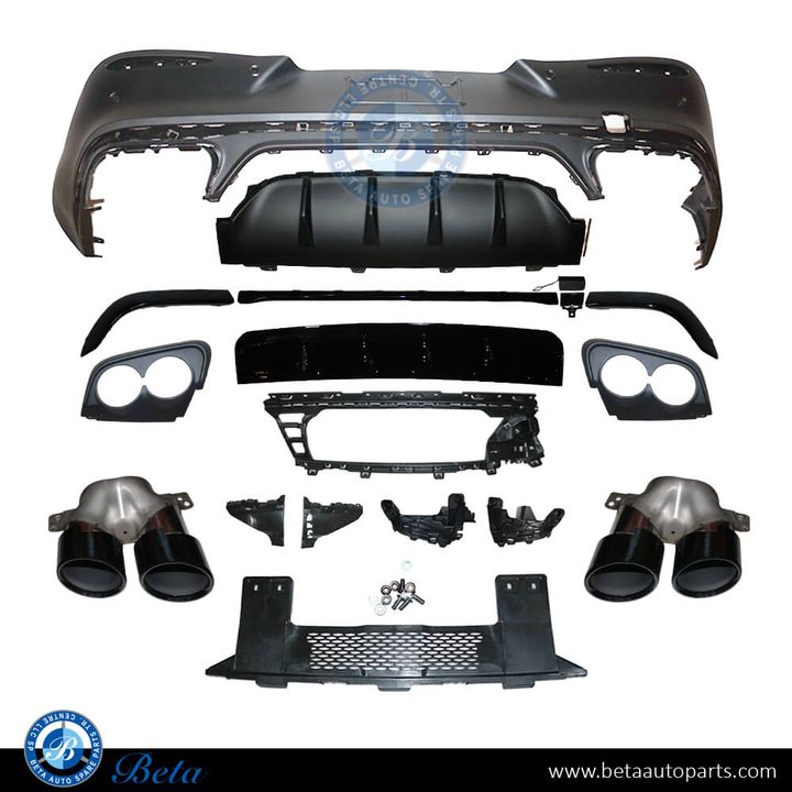 Mercedes GLC-Class Coupe C254 (2023-Up), Rear Diffuser AMG GLC43 (Black), China, 2548852404